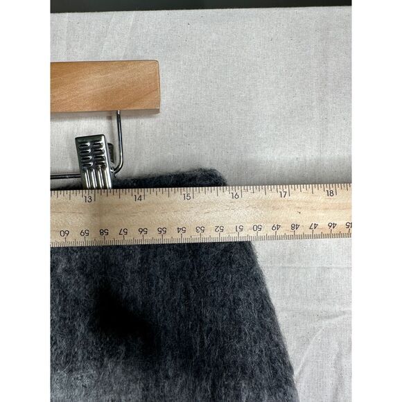 Talbots Wool/Alpaca Blend Plaid Skirt size 12 Black/Grey - Picture 5 of 6